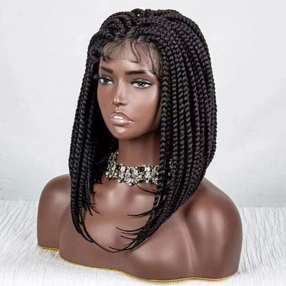 14 inches Short Bob Small Twisted Braids Full Lace Synthetic Wigs UC038