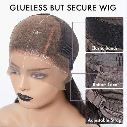 Super Density Silky Straight 13x6 13x4 HD Frontal Glueless Lace Long Wig 100% Human Hair UC061