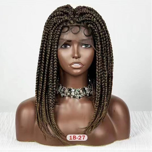 14 inches Short Bob Small Twisted Braids Full Lace Synthetic Wigs UC038