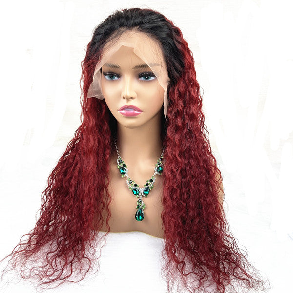 New Fabulous Color Water Wave  13x4  Lace Front Wig  UC014