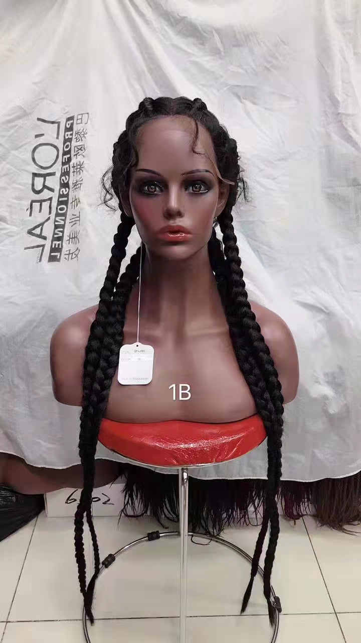 Handmade 4 Braiding Cornrow Micro Braided Lace Wigs  UC043