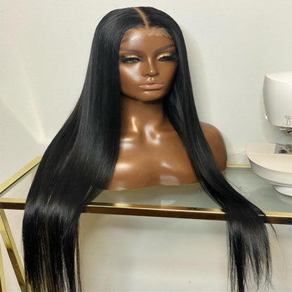 Luxury Choice | Super Density Silky Straight 13x4 Frontal Lace Long Wig 100% Human Hair UC019