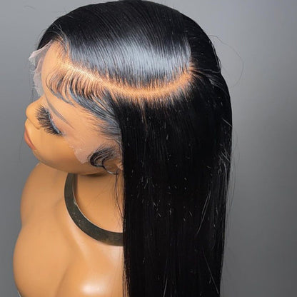 Super Density Silky Straight 13x6 13x4 HD Frontal Glueless Lace Long Wig 100% Human Hair UC061