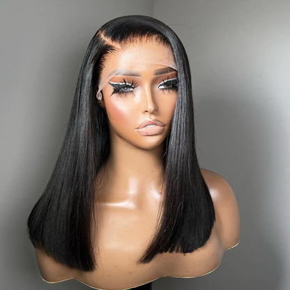 Ucutehair Double Drawn 13x4 lace front bob wig 16" straight