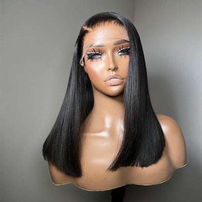 Ucutehair Double Drawn 13x4 lace front bob wig 16" straight