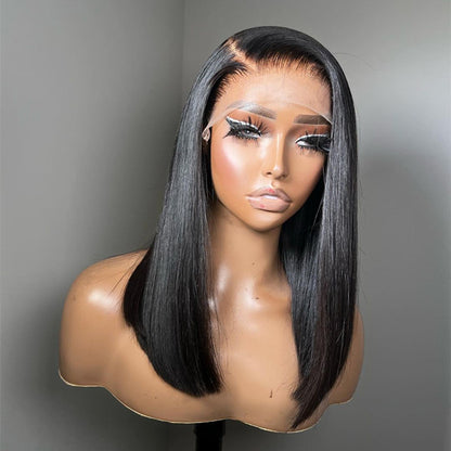 Ucutehair Double Drawn 13x4 lace front bob wig 16" straight