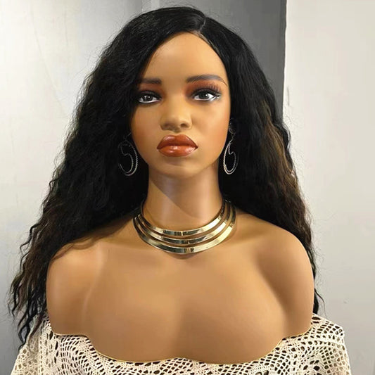 Copy of Realistic Europe and America Female Mannequin Head with Shoulder Display Manikin Heads Bust for Wigs,Makeup,Beauty Accessories DH-310-B