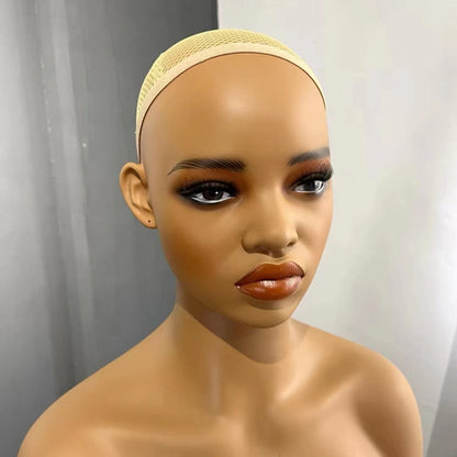 Copy of Realistic Europe and America Female Mannequin Head with Shoulder Display Manikin Heads Bust for Wigs,Makeup,Beauty Accessories DH-310-B