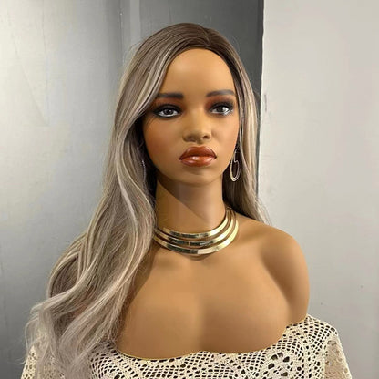 Copy of Realistic Europe and America Female Mannequin Head with Shoulder Display Manikin Heads Bust for Wigs,Makeup,Beauty Accessories DH-310-B