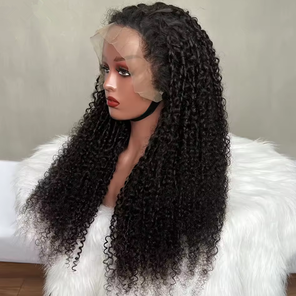 Gorgeous Natural Coily Curl 13x4Transparent Lace Wig Breathable Cap