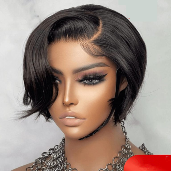 Pixie Cut Side Part Short Wigs Straight Hair Glueless Lace Front Wigs UC095