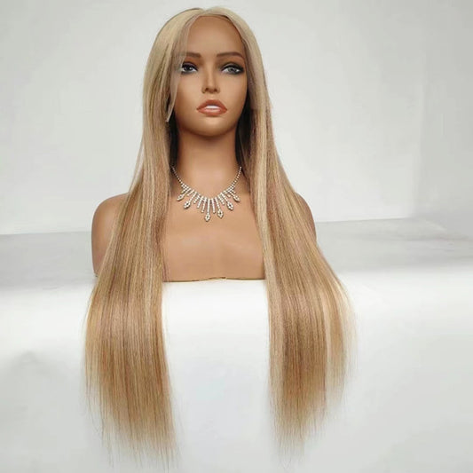 Limited Design: Color 27/613 Straight 13x4 Lace Front Wig 100% Human Hair