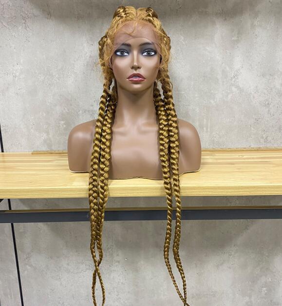 Handmade 4 Braiding Cornrow Micro Braided Lace Wigs  UC043