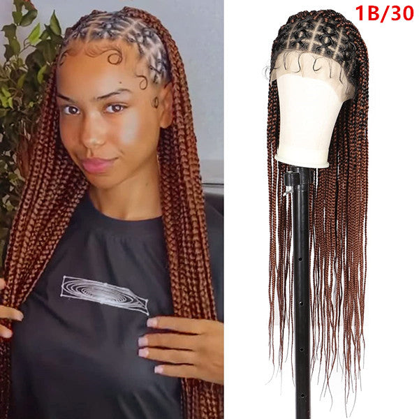 Knotless Box Braided Synthetic Full Lace Braided Wigs UC041