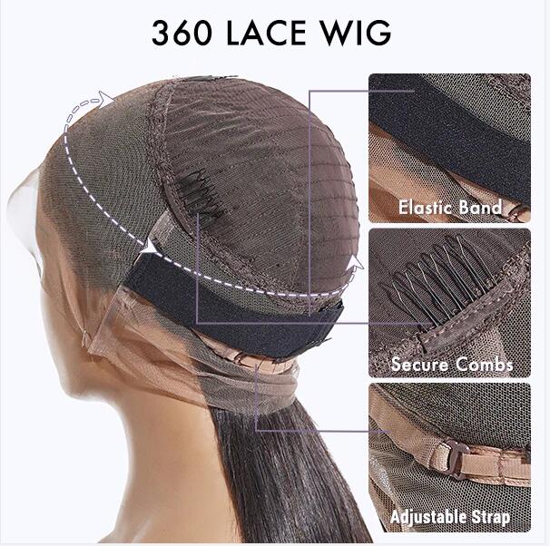 360 Lace Pre-Plucked Long Wig 100% Human Hair (Body Wave / Straight) UC027