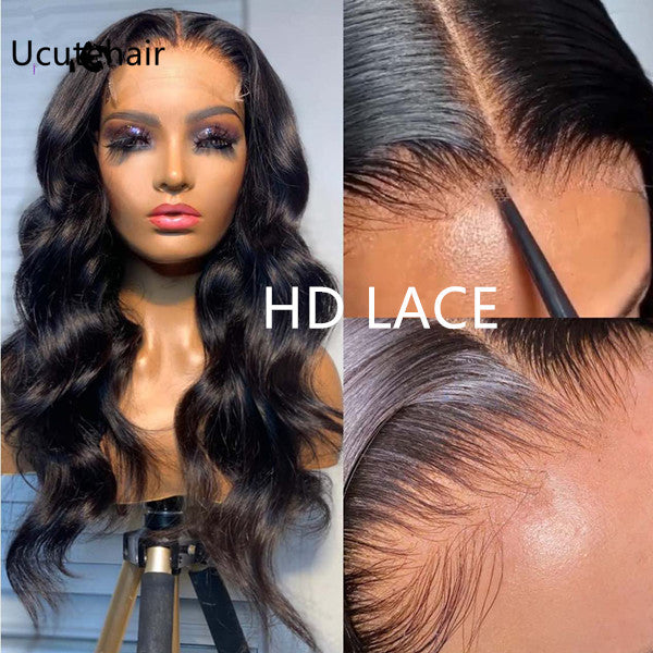 Brazilian Virgin Hair 4x4 HD Glueless Lace Closure Wig Body Wave UC044