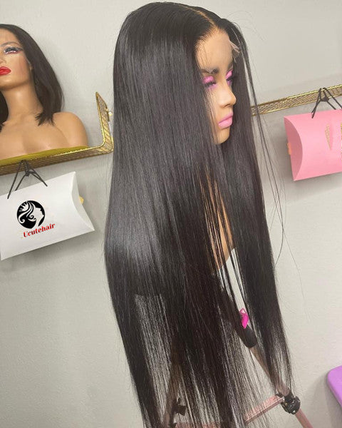 Silky Straight Glueless 5x5 Closure Undetectable HD Lace Long Wig UC015