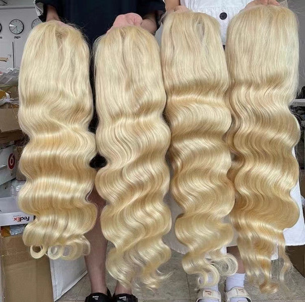 613 Blonde Glueless Lace Front Wigs Vietnam Virgin Hair Straight/Body Wave UC050