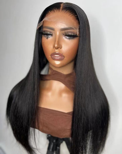 6x6 Glueless Transparent Lace Wig 100% Human Hair ( Straight/ Body Wave)