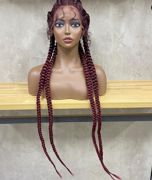 Handmade 4 Braiding Cornrow Micro Braided Lace Wigs  UC043