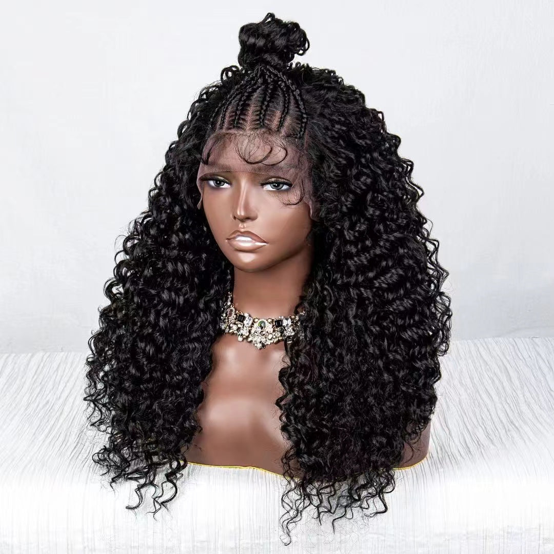 Synthetic Cornrow Braided Lace Wigs Box Braids Wig With Baby Hair UC040