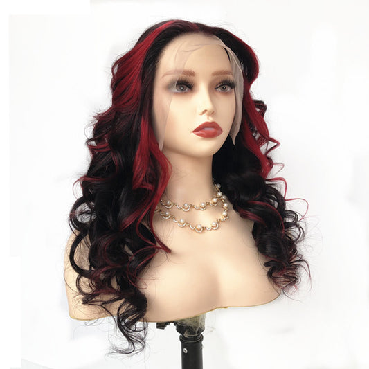 Limited Design | Burgundy Highlight Loose Wave Middle Part Glueless 13x4 HD Lace Wig UC020