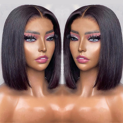 Put On and Go Blunt Cut Straight Bob HD Lace  Front Glueless Wig UC004