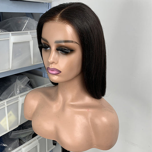 Super Natural Hairline Silky Straight Glueless 5x5 13x4 Lace Front Wigs Human Hair Pre-plucked UC084