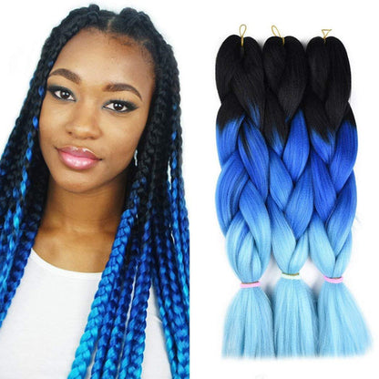 100g 24inch Extensions  Ombre Pre Stretched Jumbo Braid Synthetic Braiding Hair UC057