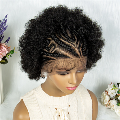 13x6 Lace Front Braided Wigs Africa Wig Synthetic Lace Front Wig With Baby Hair For Black Women  UC090