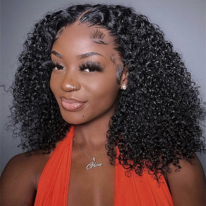 Kinky Curl Lace Frontal  Wig 14" 100% Human Hair UC071