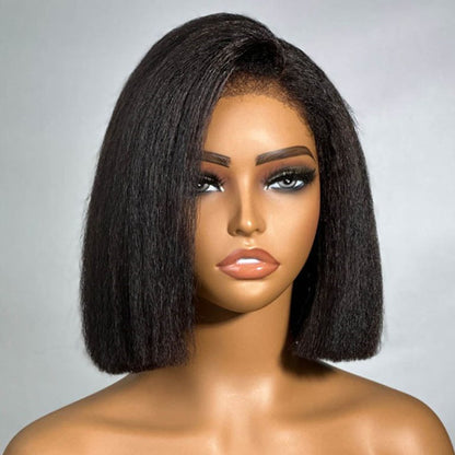 Kinky Straight 4x4 13x4 Lace Front Wig Human Hair UC051