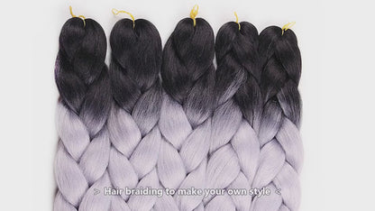 100g 24inch Extensions  Ombre Pre Stretched Jumbo Braid Synthetic Braiding Hair UC057