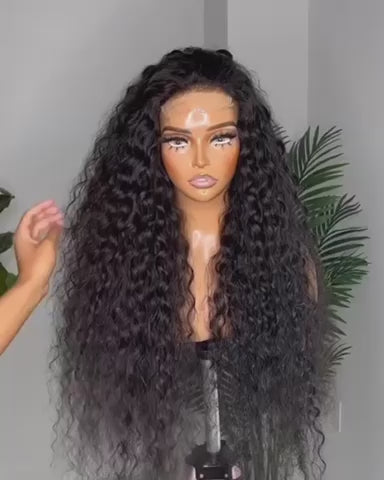 Vietnam Virgin Hair Water Wave 4x4 HD Glueless Lace Wig Natural Color UC049