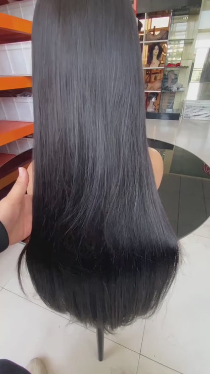 Luxury Choice | Super Density Silky Straight 13x4 Frontal Lace Long Wig 100% Human Hair UC019